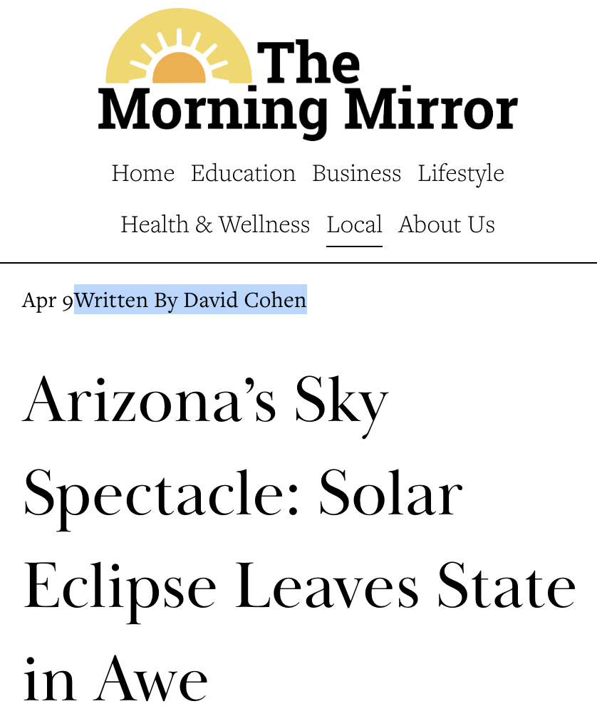 A byline made visible by disabling a CSS rule designed to hide author names.